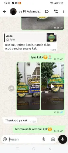 Testimonial Papan Bunga Pernikahan cikayas