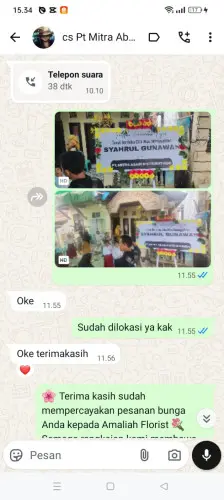 Testimonial Papan Bunga cikayas